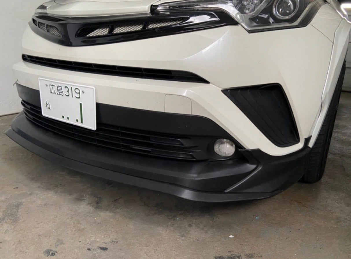 18-20 TOYOTA JDM CHR CH-R 5DR V2 FRONT LIP PP UNPAINT BLACK
