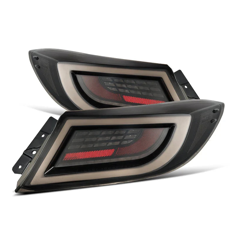 2022-2025 Toyota GR86/2022-2025 Subaru BRZ LED Tail Lights AlphaRex (LUXX-Series) -Black Smoke