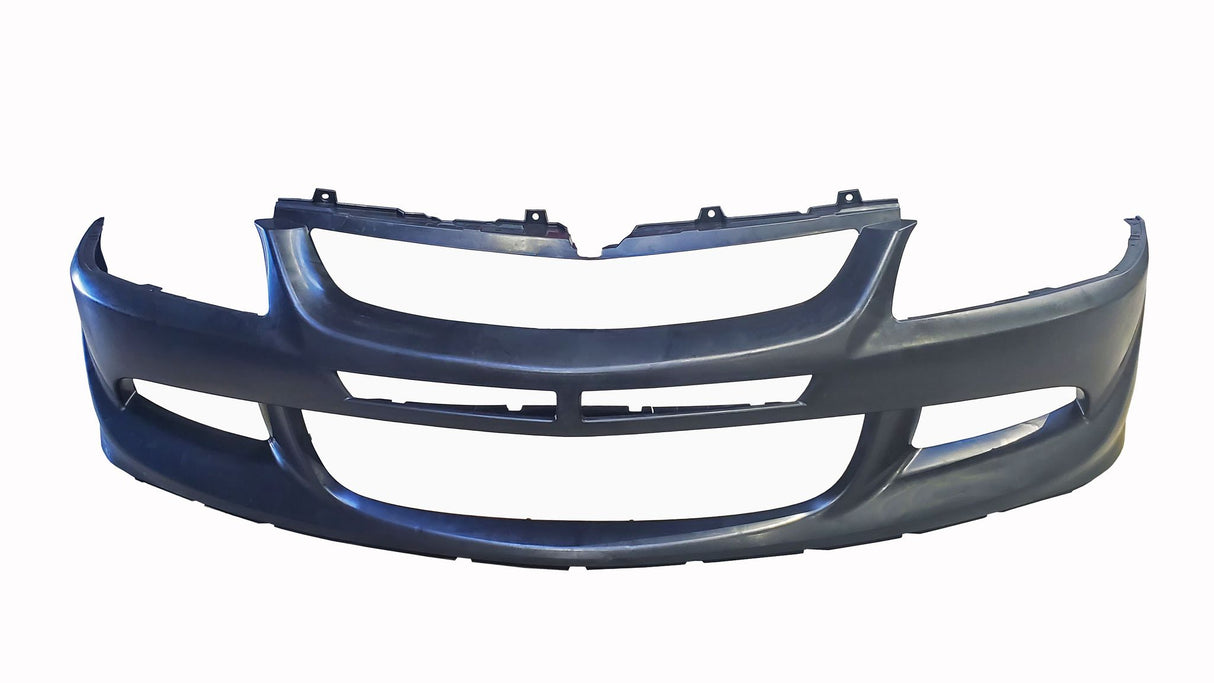 03-05 Evo 8 OE STYLE FRONT BUMPER COVER WITH CUT OF LOGO PP UNPAINT PLASTIC