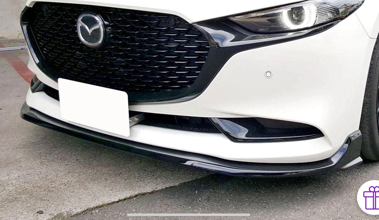 19-24 Mazda 3 Hatchback Sedan 4dr CK-Style Front Lip (ABS) Unpaint