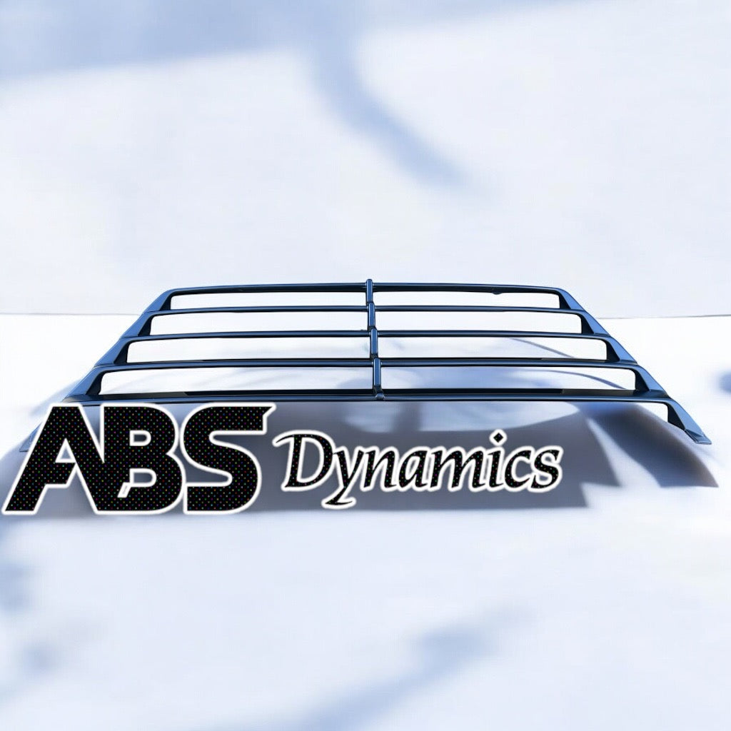 82-93 MERCEDES 190E W201 REAR WINDOW GLASS LOUVER EURO SPEC PLASTIC BLACK