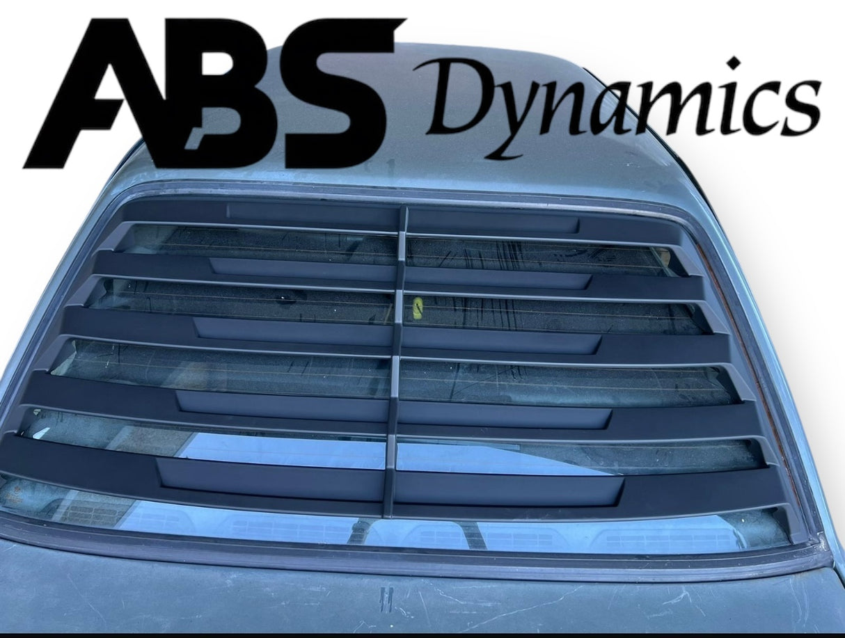 82-94 BMW E30 3 SERIES COUPE/SEDAN REAR WINDOW GLASS LOUVER EURO SPEC PLASTIC BLACK