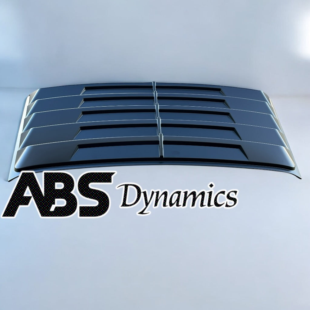 82-93 MERCEDES 190E W201 REAR WINDOW GLASS LOUVER EURO SPEC PLASTIC BLACK