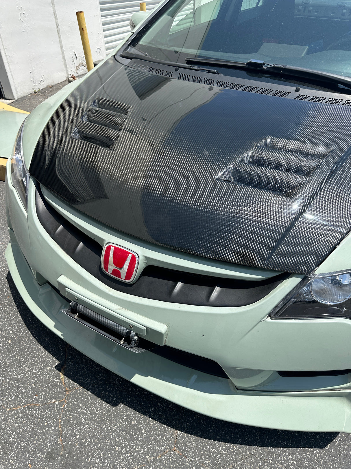 06-11 HONDA CIVIC JDM MUGEN STYLE CARBON FIBER HOOD
