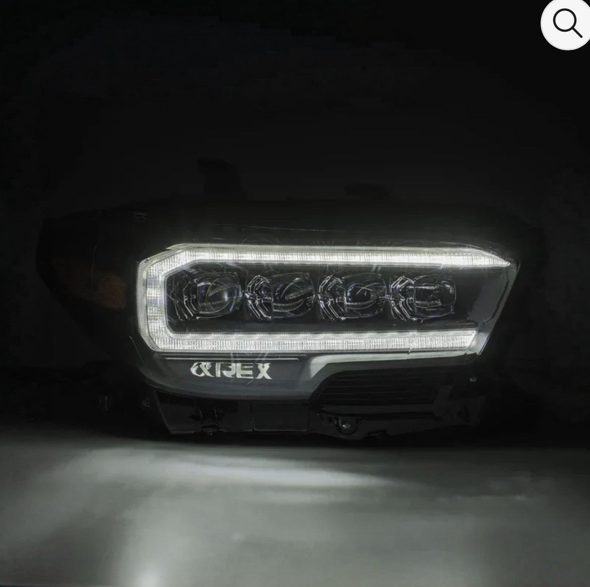 2016-2023 Toyota Tacoma LED Projector Headlights - Alpha-Chrome AlphaRex (NOVA-Series)