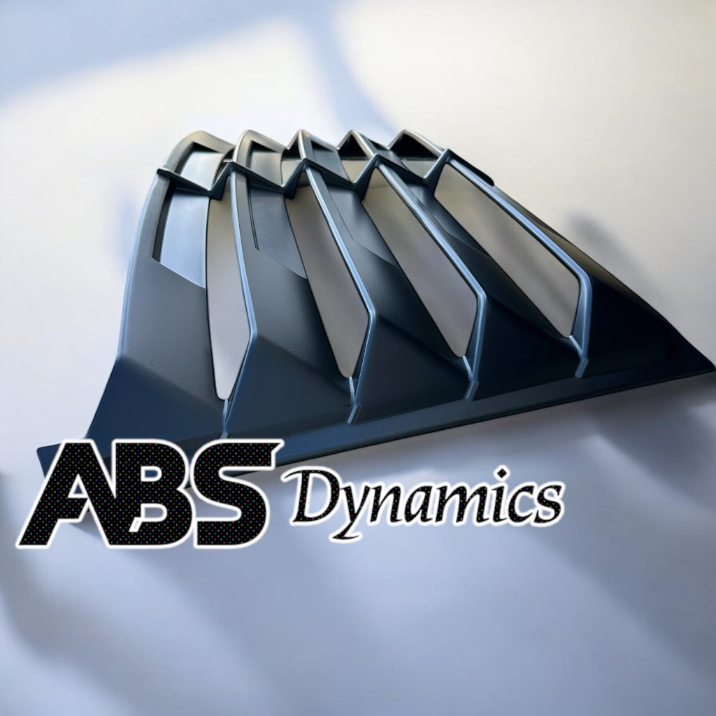 82-93 MERCEDES 190E W201 REAR WINDOW GLASS LOUVER EURO SPEC PLASTIC BLACK