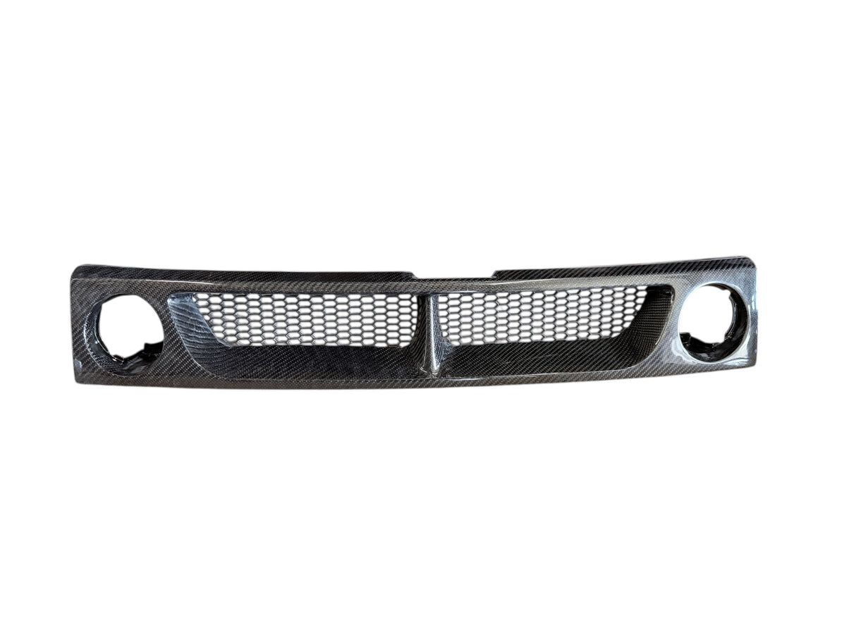 03-07 SCION XB T2 STYLE GRILL WITH ROUND FOGLIGHT OPENING ABS PLASTIC CARBON FIBER