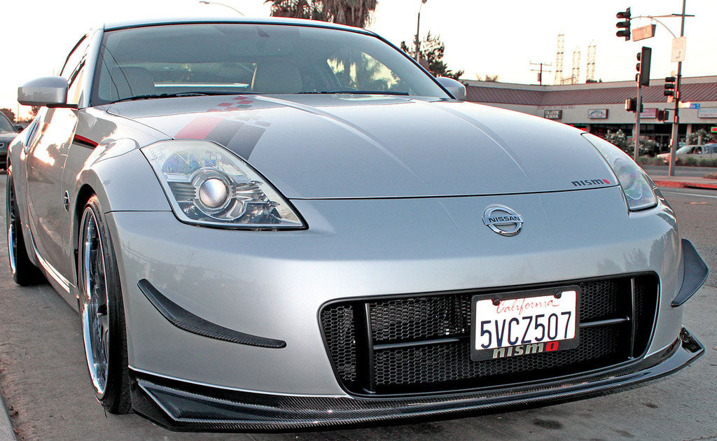 2003-2008 350Z Front Bumper w/Lip Nismo V.2 Style (fiberglass/carbon)