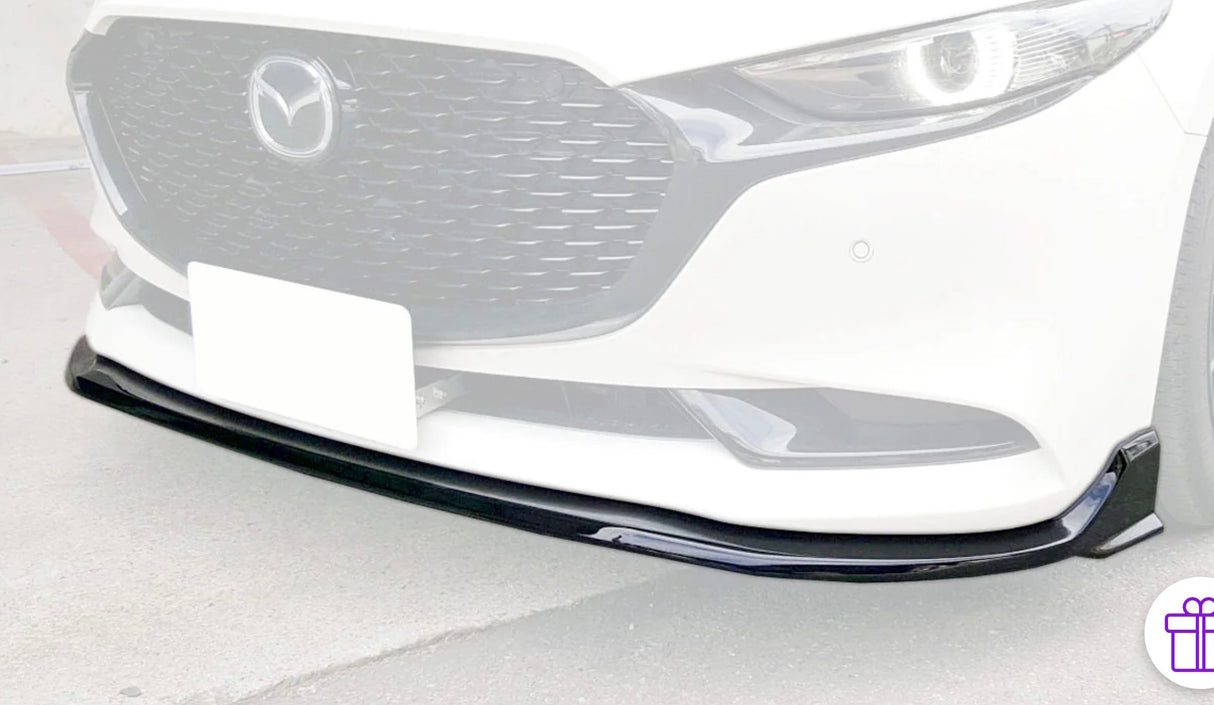 19-24 Mazda 3 Hatchback Sedan 4dr CK-Style Front Lip (ABS) Unpaint