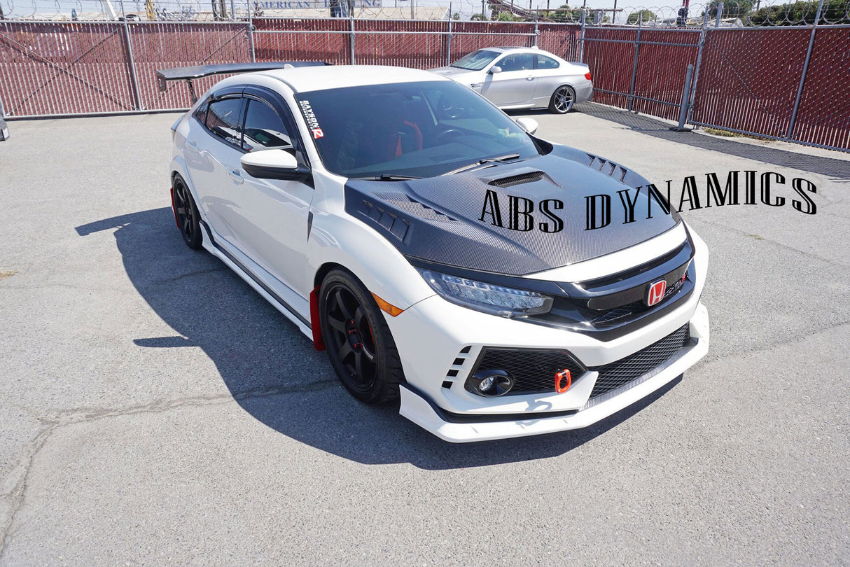 17-21 HONDA FK8 CIVIC 5DR HATCH TYPE-R MUGEN STYLE CARBON FIBER HOOD