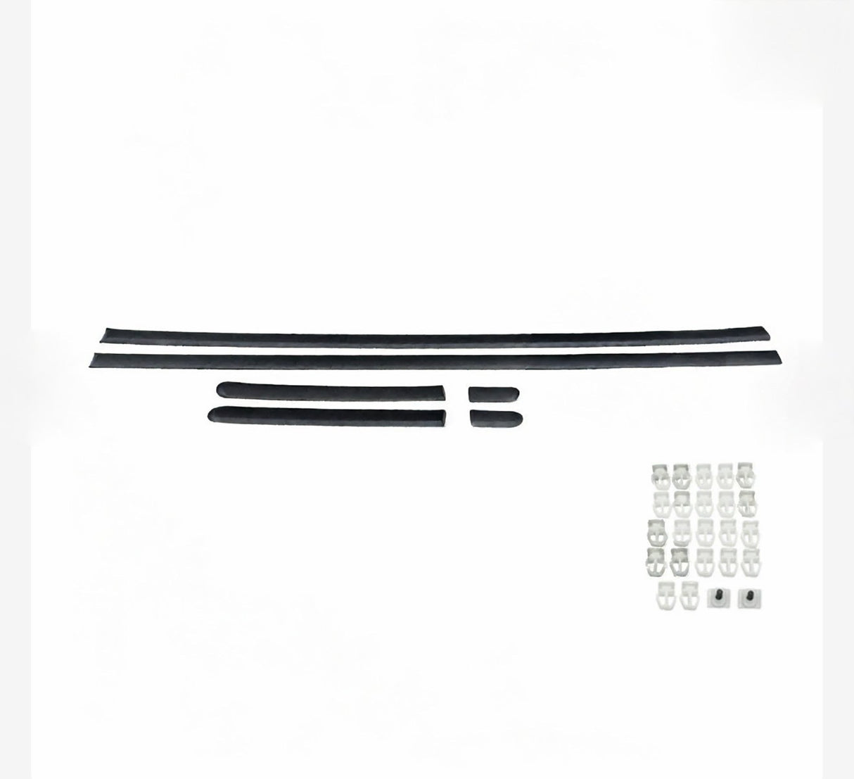 92-95 HONDA CIVIC 2DR THIN SIDE DOOR MOLDING SET JDM BLACK UNPAINT