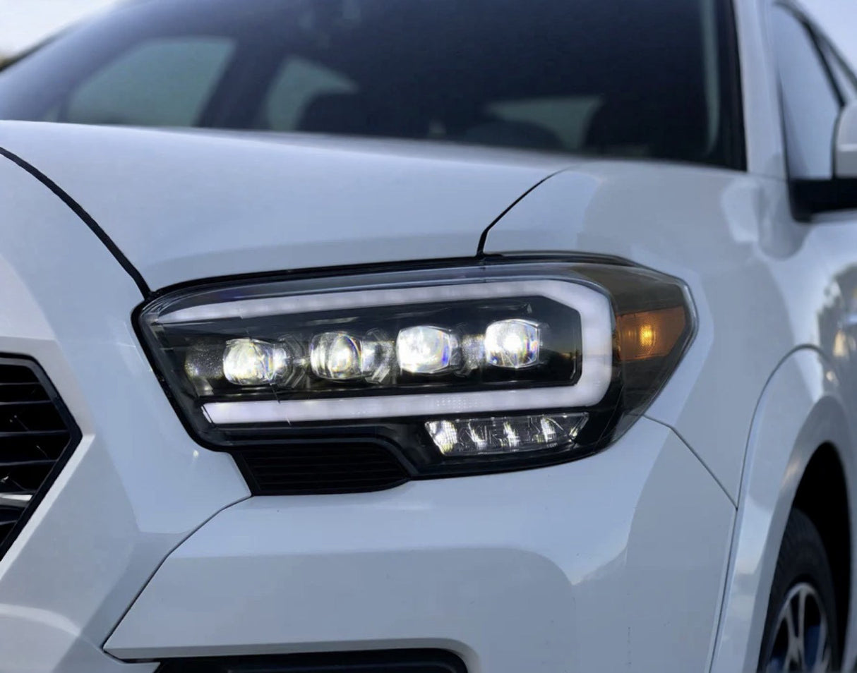 2016-2023 Toyota Tacoma LED Projector Headlights - Alpha-Chrome AlphaRex (NOVA-Series)