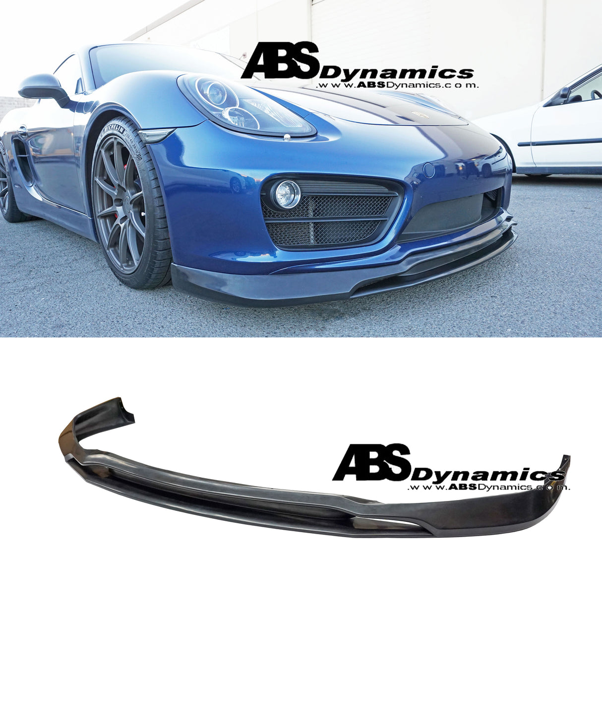 14-16 PORSCHE 981 CAYMAN/ CAYMAN S TA STYLE FRONT BUMPER LIP PU UNPAINT