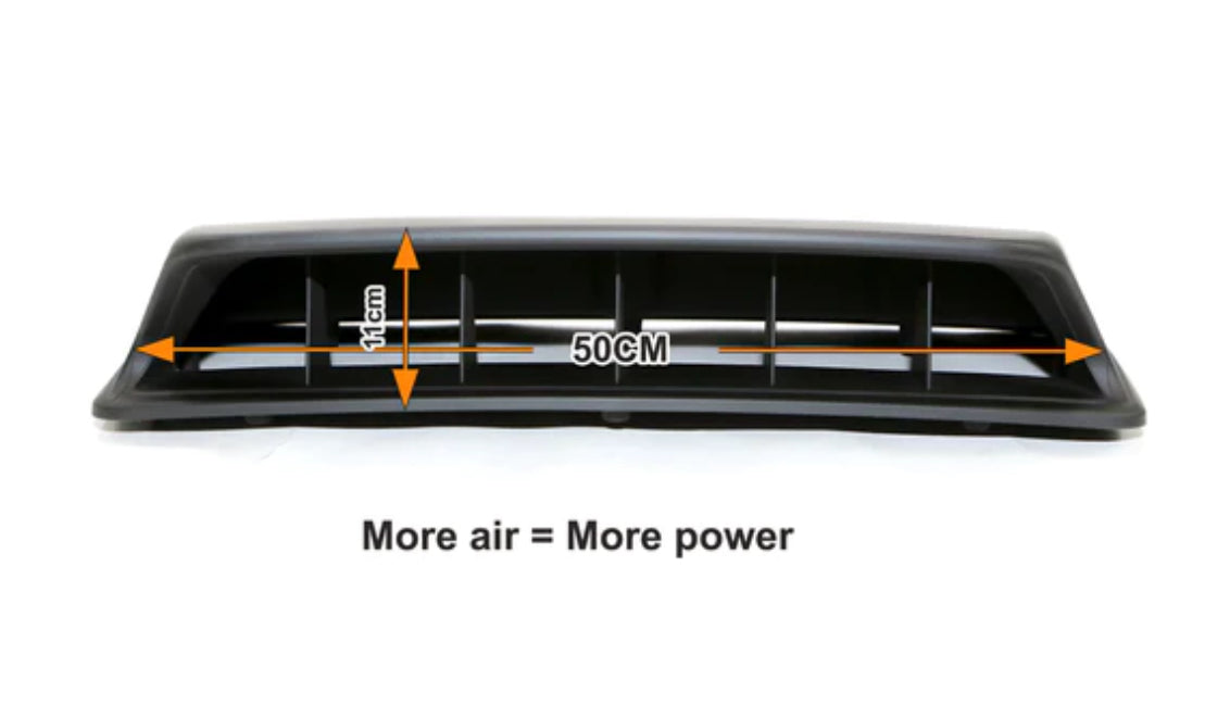 03-08 SUBARU FORESTER STI STYLE HOOD SCOOP VENT ABS PLASTIC PAINTED GLOSS BLACK