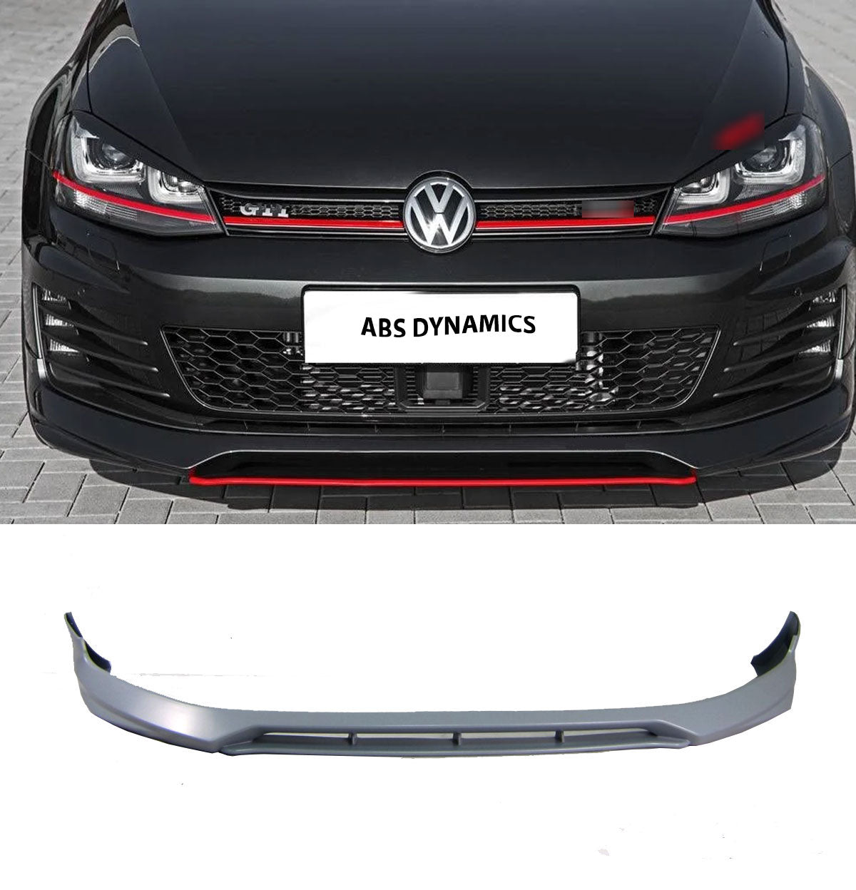 14-20 VW MK7 GOLF 7 GTI OET STYLE FRONT LIP PP UNPAINT