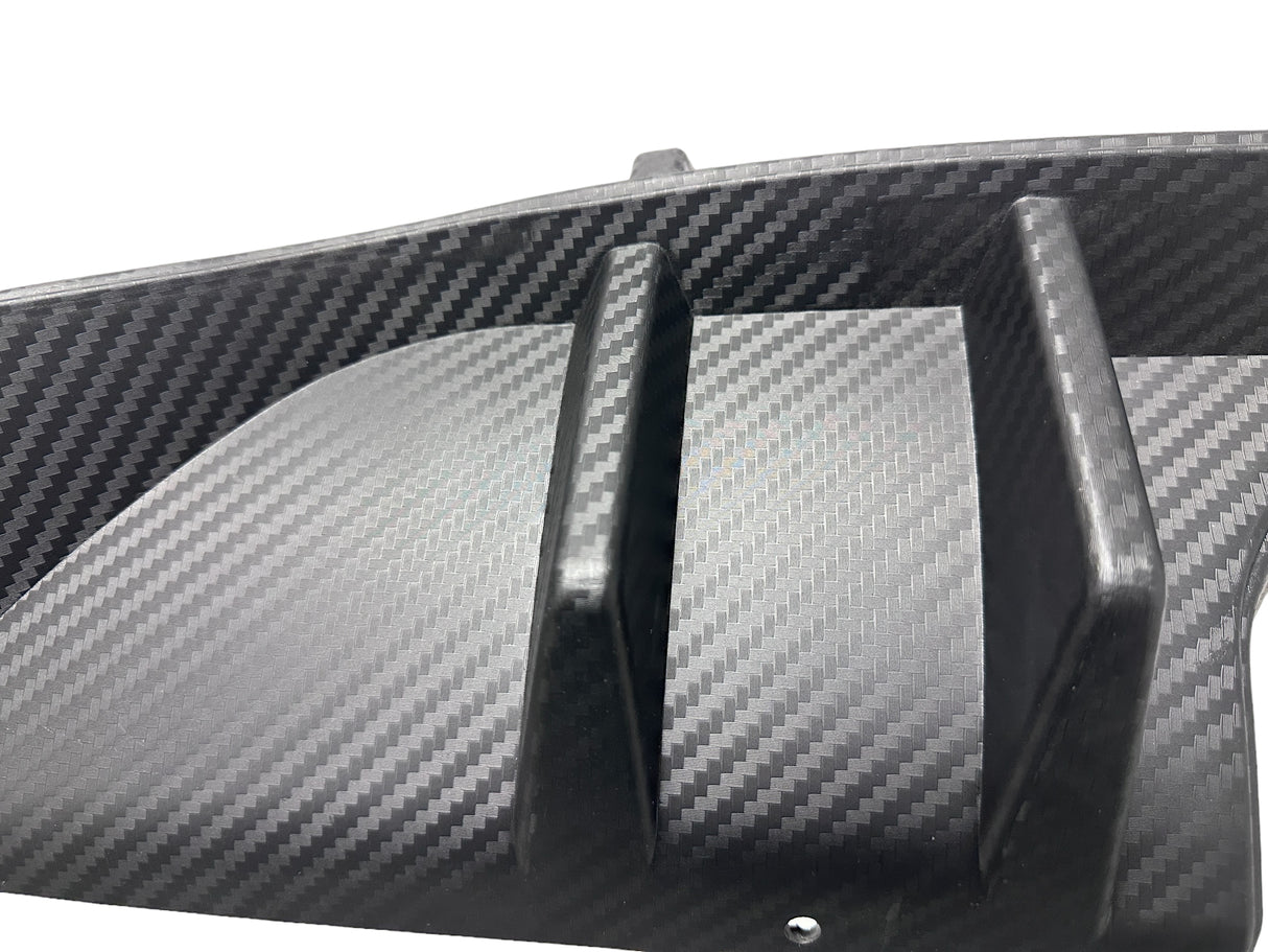 17-20 HONDA CIVIC 10 GEN 4D Si TYPE-R STYLE REAR LIP DIFFUSER PP MATTE CARBON LOOK