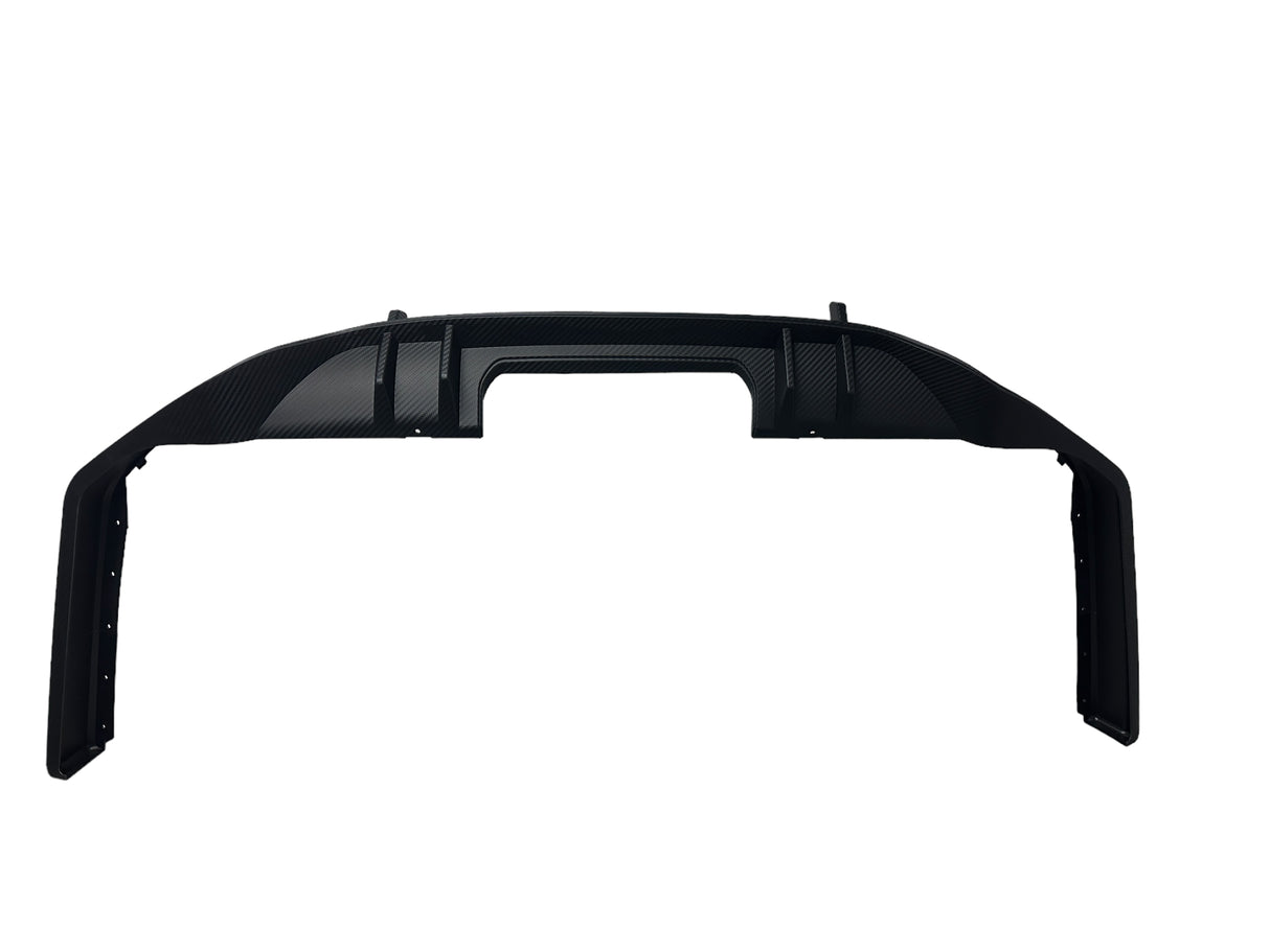 17-20 HONDA CIVIC 10 GEN 4D Si TYPE-R STYLE REAR LIP DIFFUSER PP MATTE CARBON LOOK