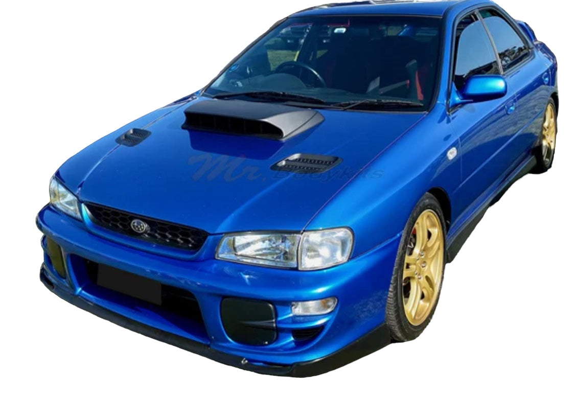 97-00 SUBARU IMPREZA STI STYLE HOOD SCOOP VENT ABS PLASTIC PAINTED GLOSS BLACK