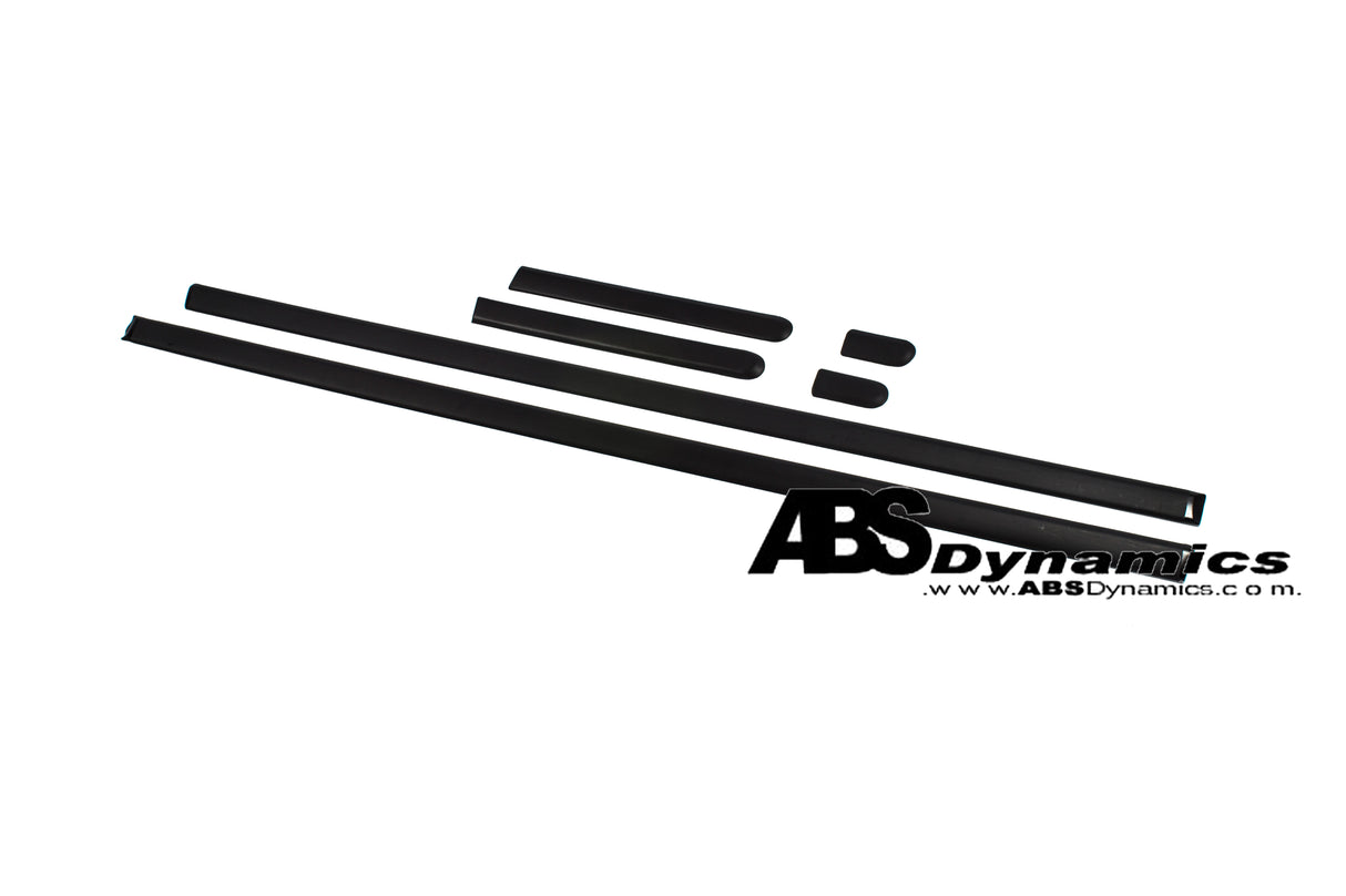 92-95 HONDA CIVIC 3DR THIN SIDE DOOR MOLDING SET JDM BLACK UNPAINT