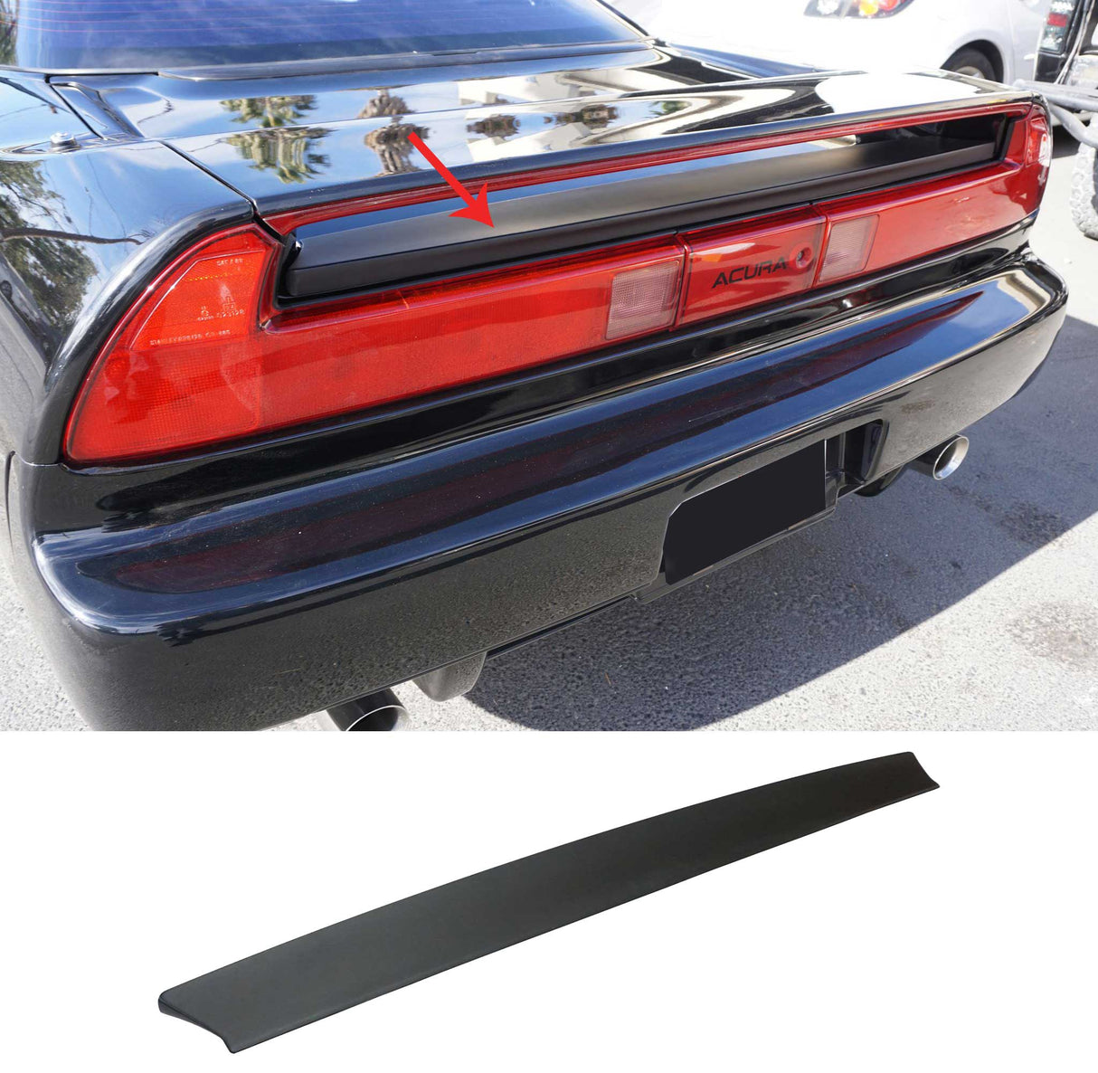 90-05 Acura NSX NA1 NA2 OE Style Rear Trunk Lid Sub Spoiler (Fiberglass)