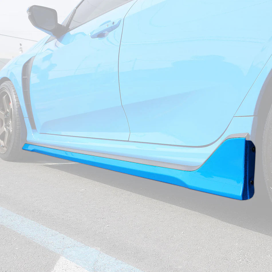 17-21 HONDA FK8 TYE-R CIVIC MUGEN STYLE SIDE SKIRT ADD ON ABS PLASTIC UNPAINT
