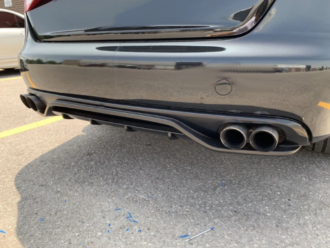 09-12 AUDI A4 B8 (NON S-LINE) A-STYLE REAR DIFFUSER (QUAD EXHAUST)