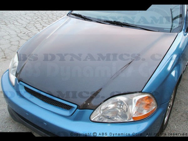 96-98 Honda Civic Hood Oem Style (carbon)