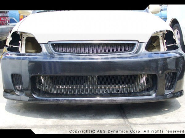 1999-2000 Honda Civic BACK YARD SPECIAL STYLE Front Bumper BYS Style (fiberglass/carbon)