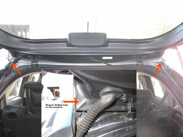 09-12 HONDA FIT REAR HATCH SPOILER WING PLASTIC