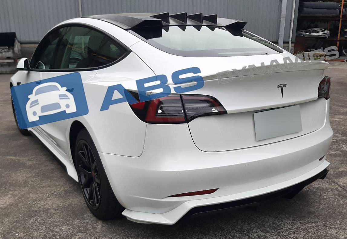 17-22 TESLA MODEL 3 ART STYLE REAR DIFFUSER UNPAINT BLACK PP