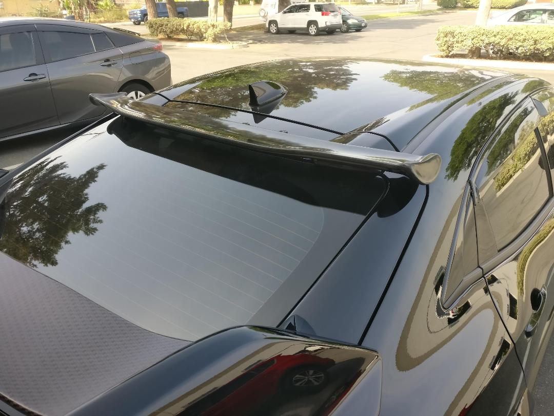 17-20 HONDA CIVIC 5DR SP PERFORMANCE REAR ROOF SPOILER LUNAR SILVER/GLOSS BLACK 1PC