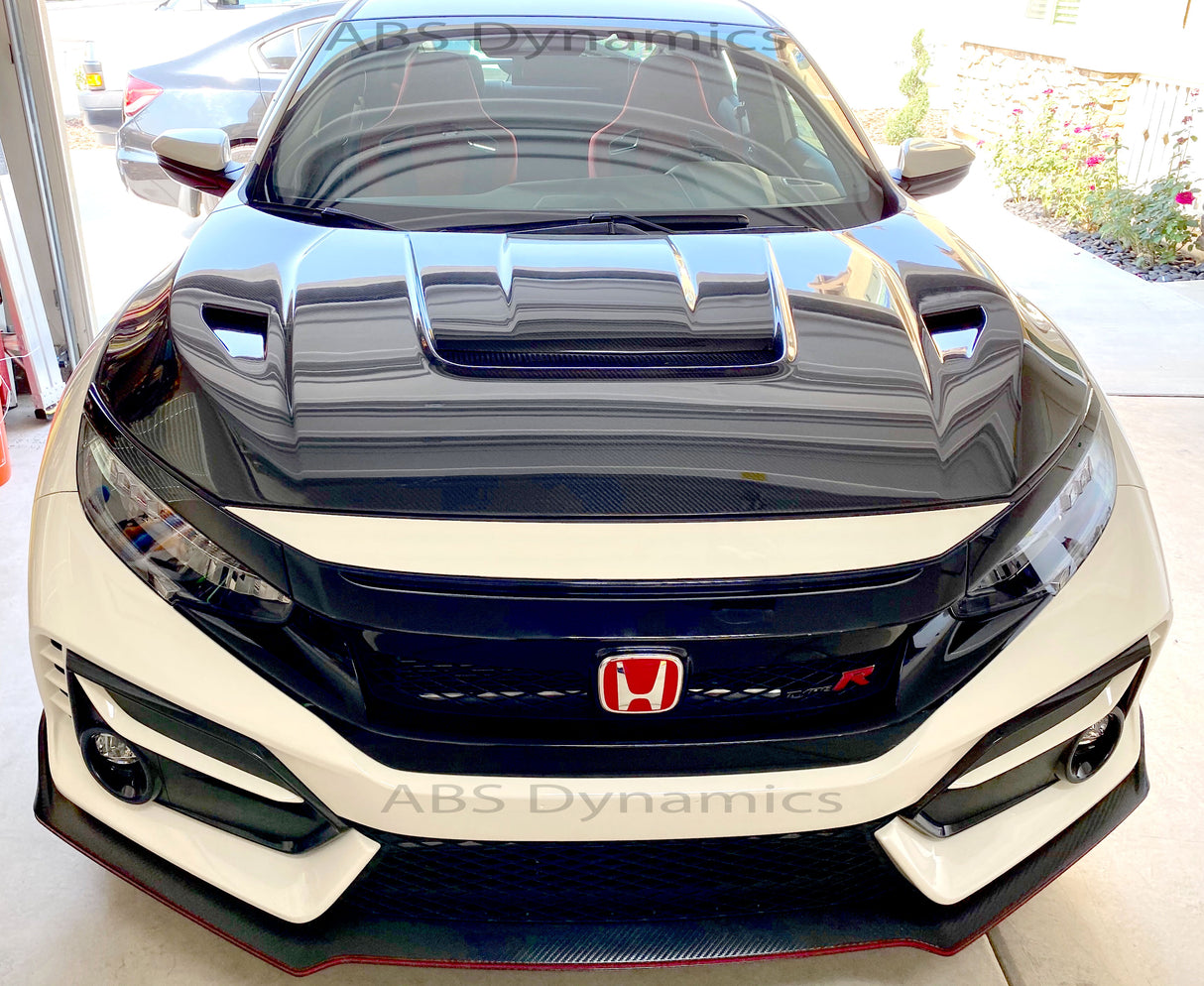 17-21 HONDA FK8 CIVIC 5DR HATCH TYPE-R VARIS STYLE CARBON FIBER HOOD