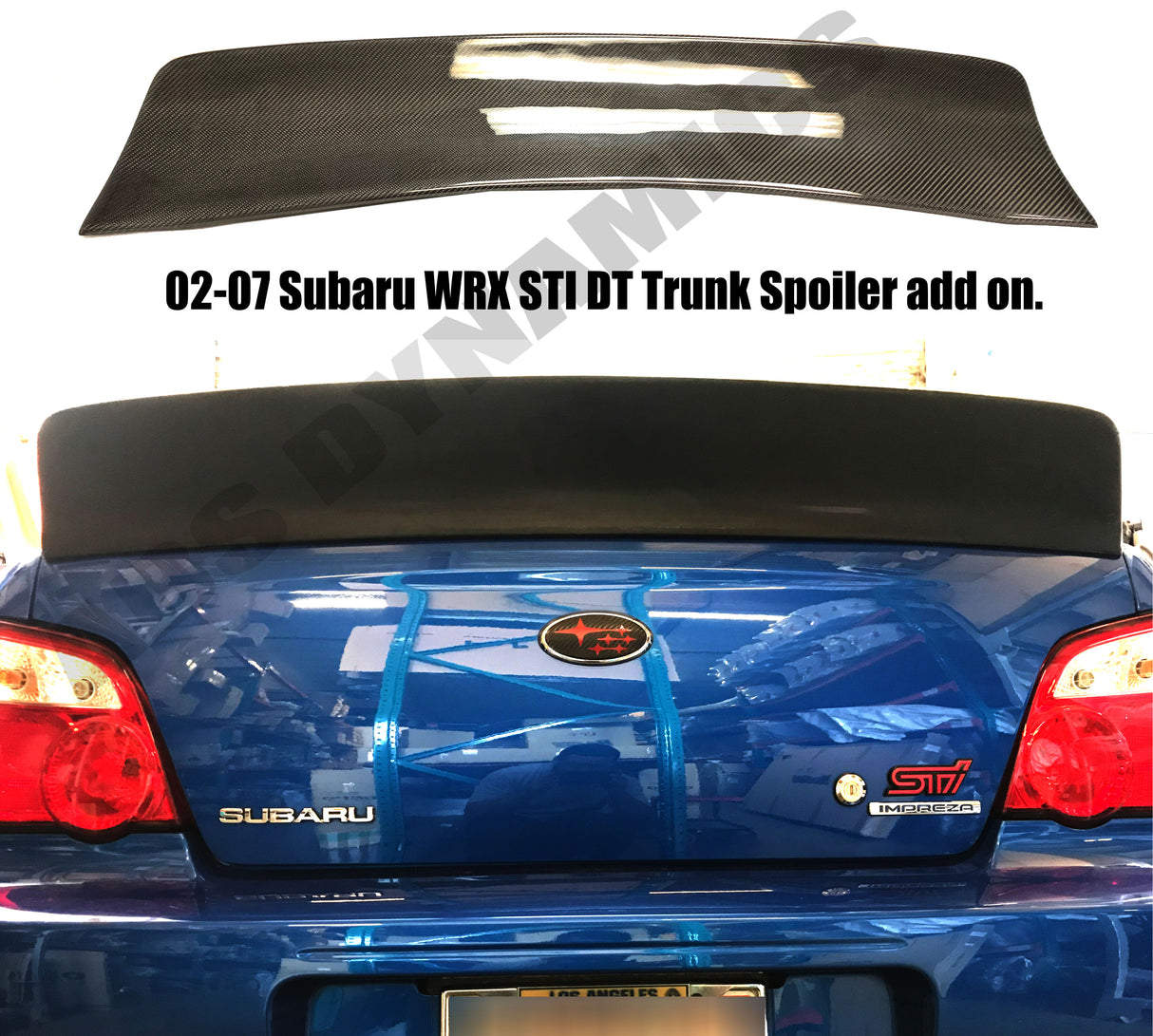 02-07 SUBARU IMPREZA WRX STI TRUNK DUCK TAIL HIGH KICK SPOILER