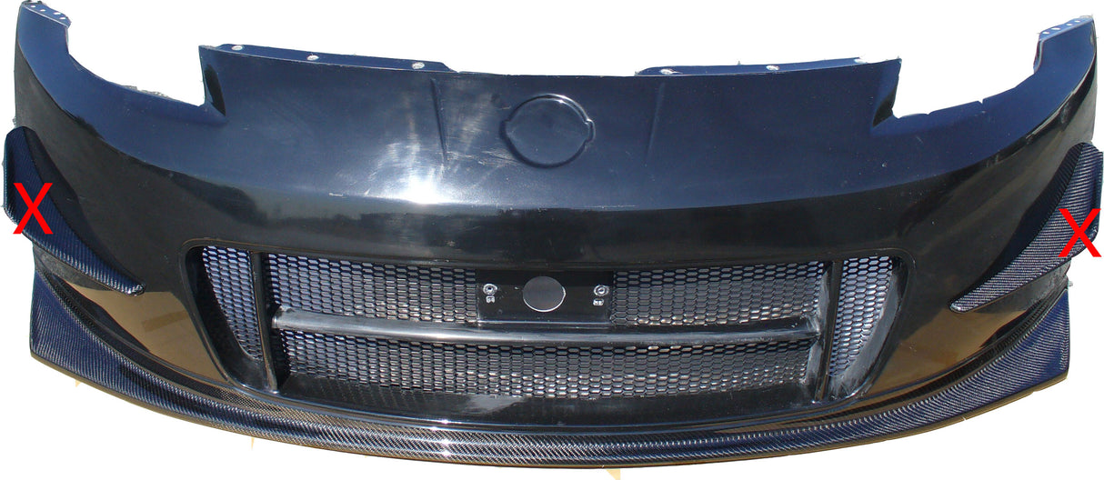 2003-2008 350Z Front Bumper w/Lip Nismo V.2 Style (fiberglass/carbon)