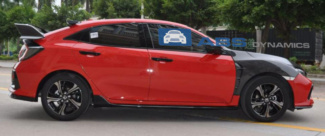16-20 Honda Civic GEN X 2/4/5dr H1 Style Carbon Fiber Fender Set W/ Vent
