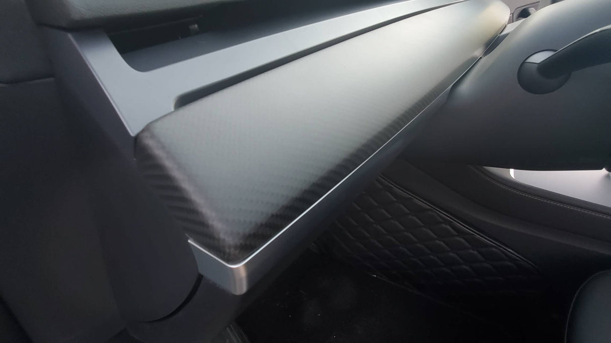 2017-2021 TESLA MODEL 3 DASHBOARD COVER MATTE CARBON FIBER