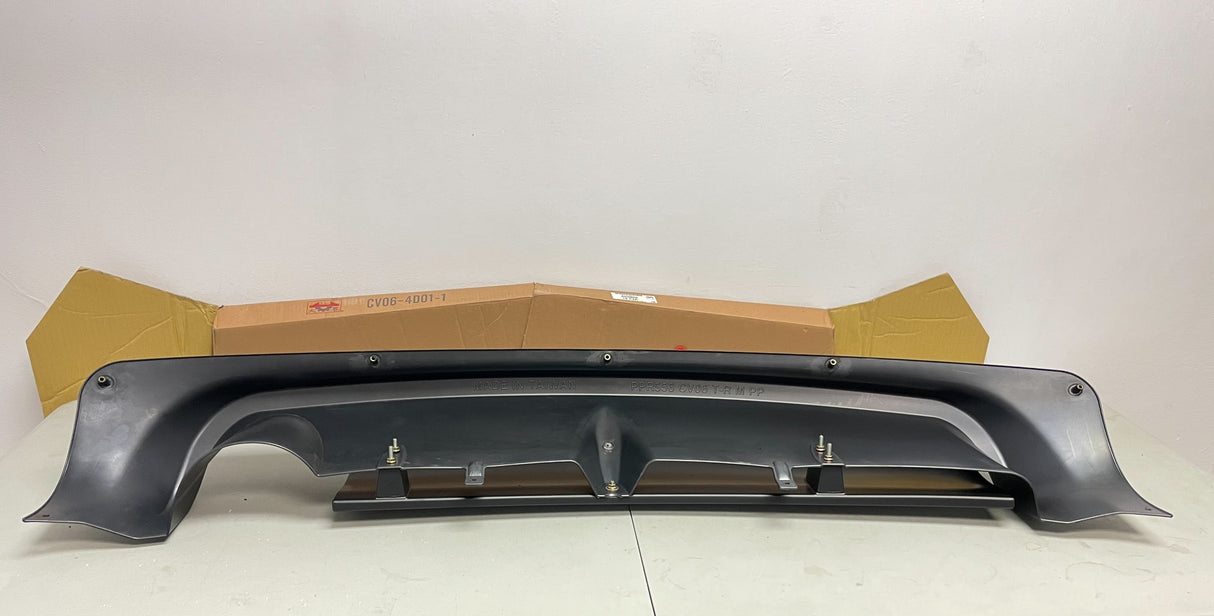 06-11 Honda CIvic 4dr Rear Bumper Diffuser Mugen Style for Type-R Rear Bumper Only (Black Unpaint)