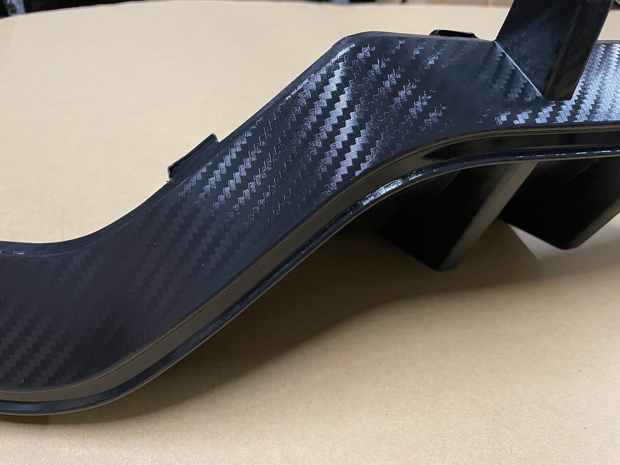 17-20 HONDA CIVIC 10 GEN 4D Si TYPE-R STYLE REAR LIP DIFFUSER PP CARBON FIBER LOOK