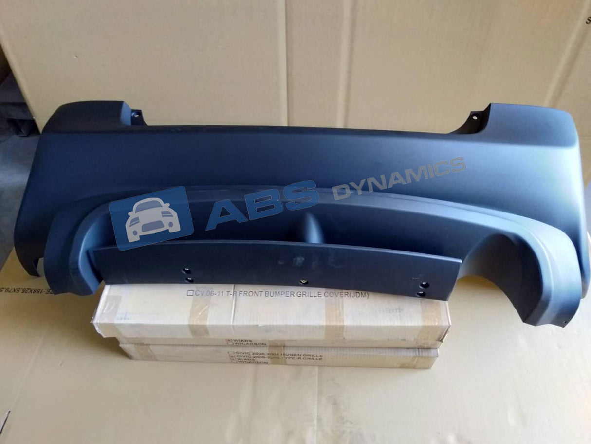 06-11 Honda Civic 4dr JDM Type-R Rear Bumper with Diffuser MUGEN Style Unpaint Plastic