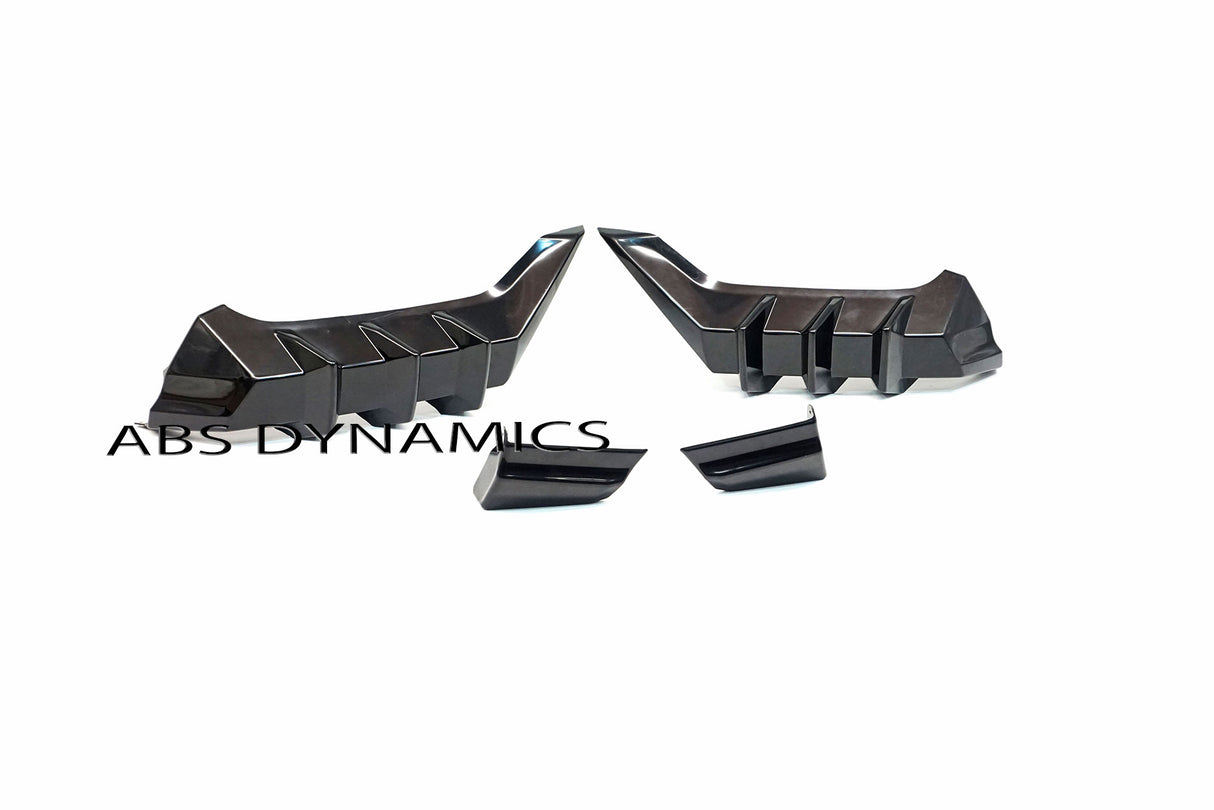 17-21 HONDA FK8 TYE-R CIVIC MUGEN STYLE REAR BUMPER LIP APRONS ADD ON ABS PLASTIC UNPAINT