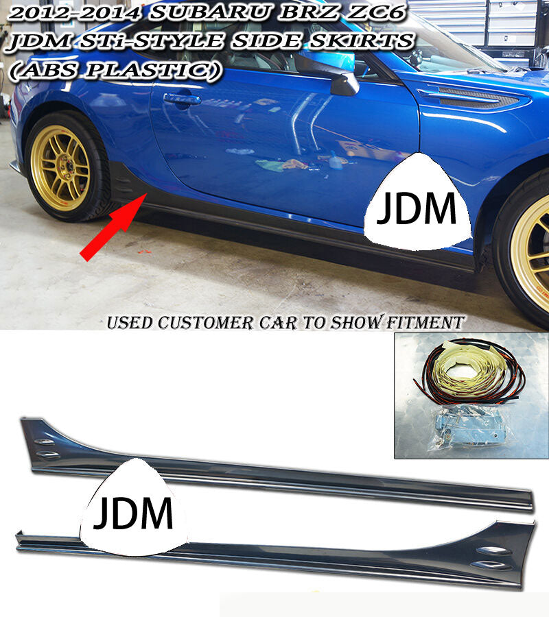 12-21 Scion FRS/ Subaru BRZ STI STYLE SIDE SKIRT SET (ABS)