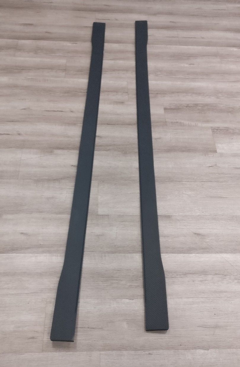 UNIVERSIAL SIDE SKIRT PANEL FLAT CS STYLE SIDE SKIRT UNDER PANEL EXTENSION 78.5 INCH CARBON PRINT 2PCS