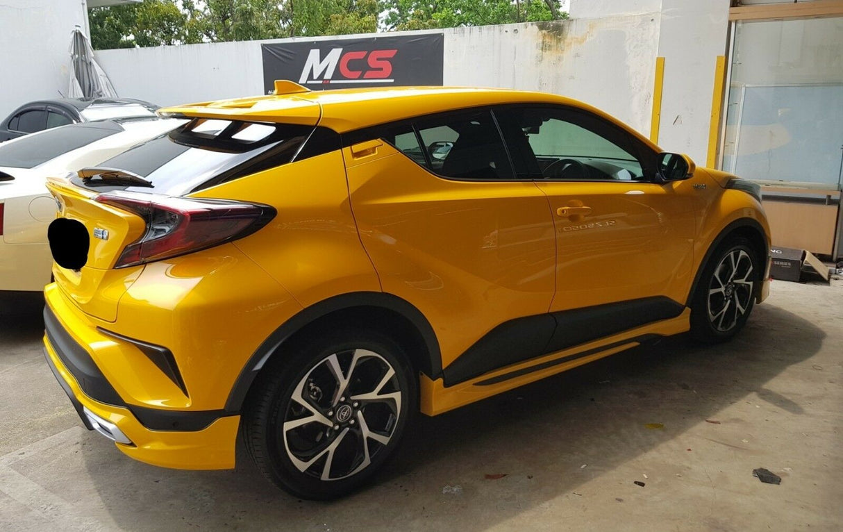 18-20 TOYOTA JDM CHR CH-R 5DR FRONT LIP/REAR LIP/SIDE SKIRT FULL LIP KIT COMBO A PP UNPAINT BLACK