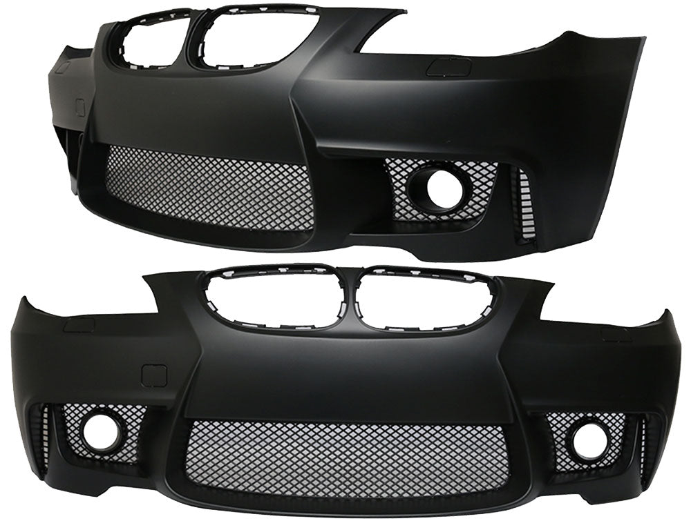 04-10 BMW E60 1M STYLE FRONT BUMPER COVER WITH FOGLIGHT COVER AND DELETE.