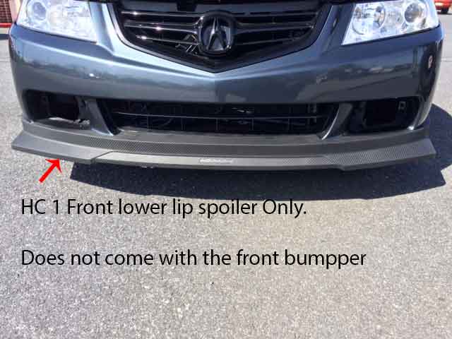 04-05 ACURA TSX CL7 HC1 STYLE FRONT BUMPER LOWER LIP WITH CARBON LOOK