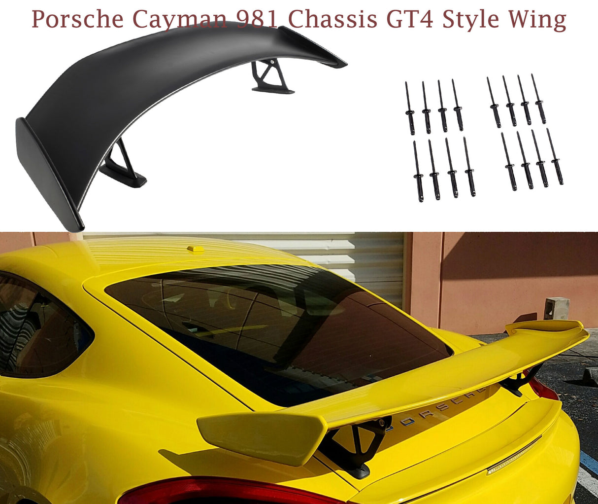 13-16 PORSCHE 981 CAYMAN GT4 STYLE REAR SPOILER