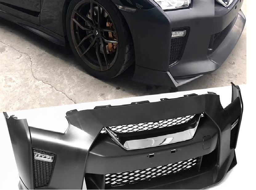 09-19 NISSAN GTR 17 FACELIFT FRONT BUMPER + DRL KIT, REAR BUMPER AND SIDE SKIRT FULL BODY KIT PP