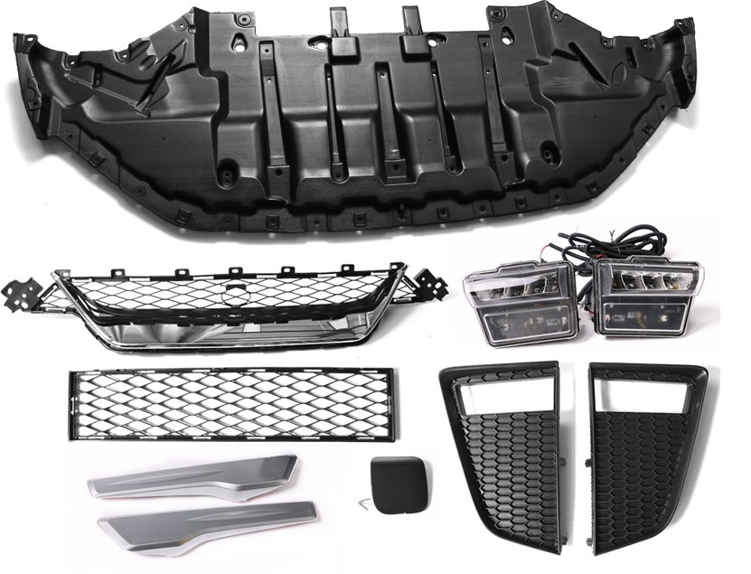 09-19 NISSAN GTR 17 FACELIFT FRONT BUMPER + DRL KIT, REAR BUMPER AND SIDE SKIRT FULL BODY KIT PP