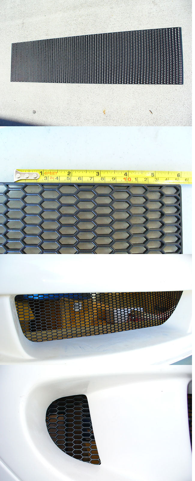 UNIVERSAL ABS PLASTIC RACING HONEYCOMB MESH GRILL SHEET 47X11.75"