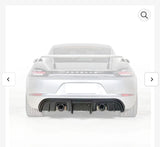 17-23 PORSCHE 718 CAYMAN GT4 / BOXSTER SPYDER GT4-STYLE DUAL EXHAUST REPLACMENT REAR DIFFUSER